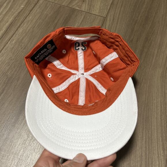 Bacardi Rum 62 NEW Promo Baseball Golf Hat Cap Adjustable Embroidered Orange - Picture 7 of 8